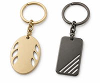 Porte-clés en métal personnalisé de qualité supérieure avec logo, idéal pour les cadeaux d'entreprise en gros, fabriqué par un grossiste en porte-clés métalliques.