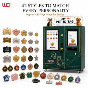 <span class=keywords><strong>Machine</strong></span> Commerciale Personnalisée pour Étiquettes d'Identification d'Animaux de Compagnie, Stockage de 420 Étiquettes, Conception Dessinée <span class=keywords><strong>à</strong></span> la Main, Commandes <span class=keywords><strong>à</strong></span> Distance, 10 Langues, SDK, Acier Inoxydable - Product Image 3