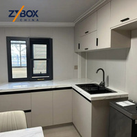 Casa Modular Prefabricada ZYBOX, Villa de Lujo Expandible de 20 pies/40 pies, Contenedor con Techo a Dos Aguas, Porche, Valla, Oficina, Edificio, Apartamento