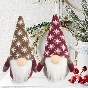 7 Zoll benutzer definierte Weihnachts puppen Adornos Navidad Gonk Zwerg Schnee Plüsch Mini Gnome Weihnachts geschenkset