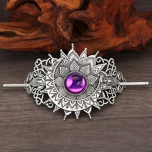 Pince à cheveux vintage en alliage style Viking, triple lune, nœud celtique, lune creuse, bijoux pour femme - Product Image 5