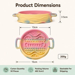 Bol pour animaux de compagnie <span class=keywords><strong>en</strong></span> silicone écologique à alimentation lente, réutilisable, lavable, longue durée de vie, pour chiens et chats, vente <span class=keywords><strong>en</strong></span> gros transfrontalière - Product Image 3