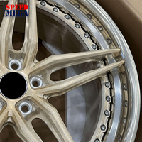 Nuevas Llantas Cóncavas de Aleación de Aluminio T6061 de 18-26 Pulgadas, Forjadas en 2 Piezas, Acabado Dorado, Multirradio, 25mm
