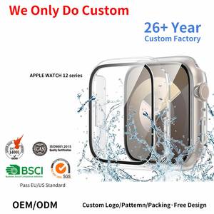 Étui de protection étanche ODM pour Apple Watch Series SE4, 2-en-1, en PC rigide et verre transparent, pour montres 40/44mm - Product Image 1