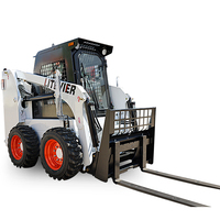 Mini-dumper compact JCB 400/800/1000/1200 kg avec moteur HYDAC PLC et benne de 0,2 m³ pour chargeur frontal compact