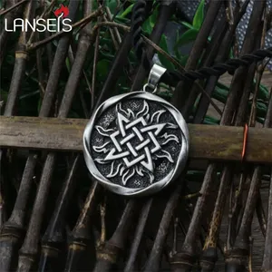 kleine vierkante Svarog-hanger. Sterrenamulet hanger, antieke Slavische talisman hanger, sieraden, heidens mannenketting - Product Image 1