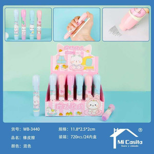 Commercio all'ingrosso simpatico gatto spingere 3D gomme da cancellare 720 pezzi Per scatola di gomma materiale PP Per la scuola di cancelleria - Product Image 1