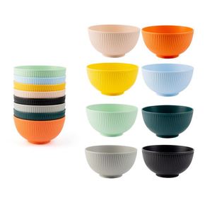 Ensemble de vaisselle saine et écologique personnalisé, vaisselle réutilisable, incassable, légère en PP, 8 pièces, bol en plastique - Product Image 6