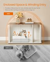 Grande table d'appoint pour chat, meuble moderne en bois pour litière de chat, armoire dissimulée pour litière de chat, mobilier pour chats d'intérieur