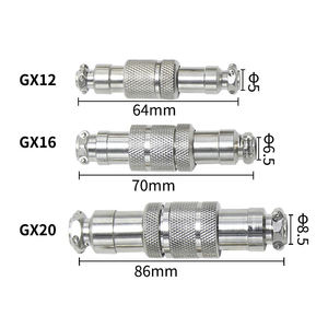 מחבר כבל שקע תקע תעופתי הפוך זכר נקבה סדרת GX GX20 M20 GX-16 2 5 7 פינים 2 פינים 3 פינים 4 פינים 5 פינים 6 פינים 9 פינים - Product Image 4
