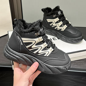 Zapatillas Deportivas Casuales de Felpa para Mujer al por Mayor, Nuevas Zapatillas de Moda para Otoño e Invierno, Cómodas y Cálidas para Caminar - Product Image 4