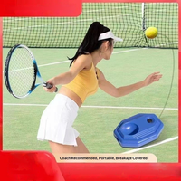 Entraîneur de tennis portable avec cordon élastique et raquette pour la pratique solo, les débutants, les enfants, l'entraînement à domicile