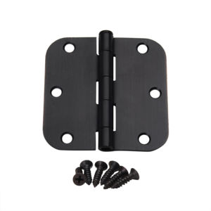 Charnières de porte de placard en gros WEKIS, charnières de porte extérieures robustes et arrondies, charnières pivotantes cachées en métal noir mat - Product Image 3