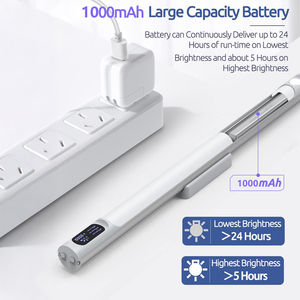 LED Cabinet <b>Light</b> with Digital Display, 3 Color Modes, Stepless Dimming PIR Motion <b>Sensor</b> Wardrobe Cupboard Lighting - Product Image 2