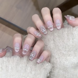 Envío Directo, 24 <span class=keywords><strong>Uñas</strong></span> Postizas de Gel Brillante <span class=keywords><strong>con</strong></span> Purpurina Dorada, <span class=keywords><strong>Uñas</strong></span> Acrílicas <span class=keywords><strong>con</strong></span> Diamantes, <span class=keywords><strong>Uñas</strong></span> Artificiales, <span class=keywords><strong>Uñas</strong></span> Postizas GN035 - Product Image 4