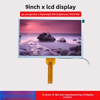 Modul LCD IPS Shenghe TFT 9-Inci Antarmuka MIPI 30-Pin Resolusi 1024x600 Kecerahan 500 Nits Tanpa Sentuh OEM/ODM Otomotif