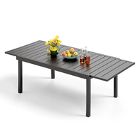 Table rétractable en alliage d'aluminium noir de qualité supérieure à bas prix en gros pour parc