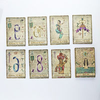 Cartes de tarot Oracle de Marseille imprimées sur mesure - Coins arrondis durables, finition vernie écologique, emballage en boîte