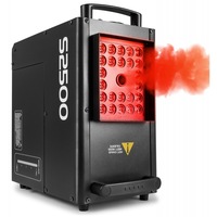 Machine à fumée à colonne de gaz Turbo Boost 1500W, jet rapide haute pression avec lumières RGB multicolores pour événements DJ et scéniques