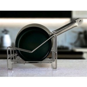 Stainless Steel Double Tier Waterproof Towel <b>Rack</b> Standing Kitchen Storage Holder with Modern Design - Product Image 4