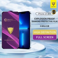 OG Golden Armor Original haute qualité antistatique sérigraphie verre trempé pour iPhone 14 pro max 13 12 11 7 plus 8 16