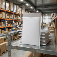 Enveloppe à bulles en papier blanc personnalisée, auto-adhésive, rembourrée, sac écologique antichoc et imperméable pour l'expédition et l'emballage par courrier