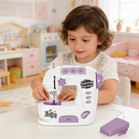 Machine à coudre électrique miniature Yuglow pour enfants, jouet d'appareil ménager en plastique, kit de bricolage pour loisirs créatifs et jeu d'imitation