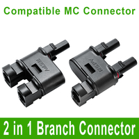 Connecteur MC 2-en-1 pour câble solaire photovoltaïque, compatible NSPV, IP68, 50A, 1500VDC, système d'énergie solaire, mâle/femelle