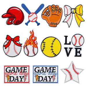 Patchs thermocollants en PVC brodés sur toile écologique pour casques de sport, battes, gants, ballons, vestes, sacs, chapeaux et projets DIY - Product Image 1