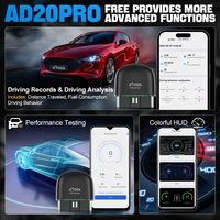Xtool AD20 PRO, herramienta de diagnóstico de coche, todos los sistemas de escaneo, actualización gratuita, lector de código OBD2, escáner BT para coche