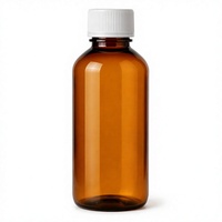 Flacon en plastique PET ambré de 250 ml pour sirop, avec bouchon à vis, emballage pharmaceutique, flacon pour médicaments