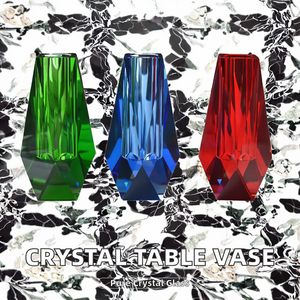 XINYAN CV077 Hot Selling Versatile Floral Accent Tabletop Crystal <b>Vase</b> Contemporary Design in Various Colors Home Decor Weddings - Product Image 2