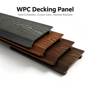 แผ่นผนังภายนอก WPC ป้องกันไฟฟ้าสถิตย์ ลายไม้ 3 มิติ กันน้ำ สำหรับตกแต่งบ้าน - Product Image 1