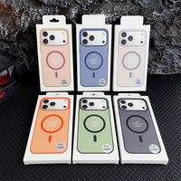 Coque de téléphone magnétique TechWoven mate colorée originale pour iPhone 17 16 15 14 Pro Max, texture givrée, dos en TPU et PC