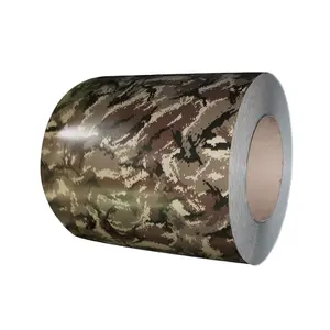 Prime Color Revestido PPGI Prepainted Folha De Alumínio Bobina De Camuflagem Padrão De Aço Da Fábrica para venda