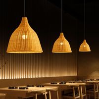 Lampadario retrò in rattan intrecciato, paralume personalizzato in paglia artistica per ristorante, lanterna intrecciata in stile sud-est asiatico