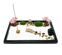 Kit de jardin Zen 11x8in belle Premium japonais Mini Rock Garden coffret cadeau accessoires de bureau à domicile