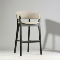 Chaise de bar en bois massif moderne, tabouret haut, créatif, nostalgique, rétro, pour la maison, la cuisine, le salon, l'extérieur, l'îlot de cuisine