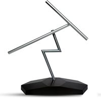 Sculpture cinétique à bâtons oscillants, Art de bureau, Ornement cinétique en métal silencieux à pendule chaotique, Jouet de bureau