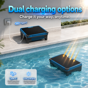 Robot nettoyeur de piscine et skimmer auto-rechargeable pour piscines hors sol, élimine les algues <span class=keywords><strong>moutarde</strong></span> claires, logo personnalisé - Product Image 2