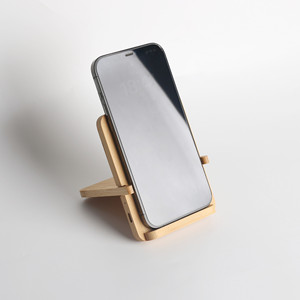 Leyi 15W 나무 선물 커스터마이즈 로고 무선 충전기 휴대용 다기능 무선 충전기 대나무 휴대 전화 브래킷 - Product Image 4