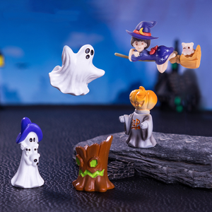 <strong>Miniature</strong> White <strong>Resin</strong> Ghost Figurine Tiny Desktop Decoration Toy and Home Decor for Microlandscape <strong>Resin</strong> Crafts Product - Product Image 2