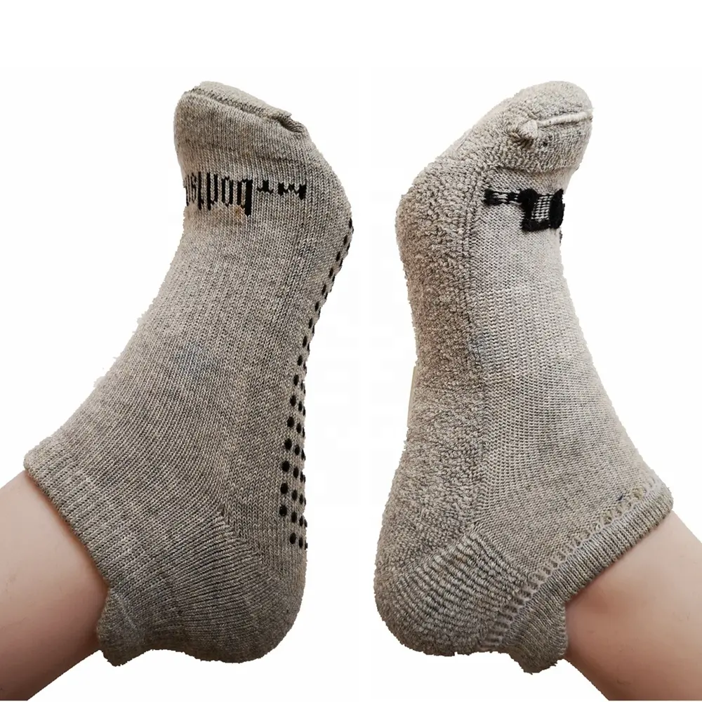 Spandex and Cotton customized yoga pilates socks for man
