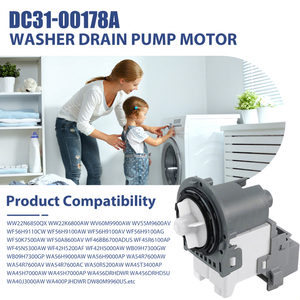 Moteur de pompe de vidange DC31-00178a, alimentation électrique 120V/220V 60Hz, pièce électrique en plastique pour appareil ménager de buanderie - Product Image 4