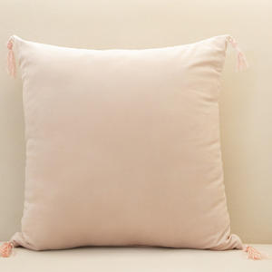 Color sólido sofá cojín decoración del hogar <span class=keywords><strong>funda</strong></span> de cojín personalización terciopelo borla <span class=keywords><strong>funda</strong></span> de cojín - Product Image 5