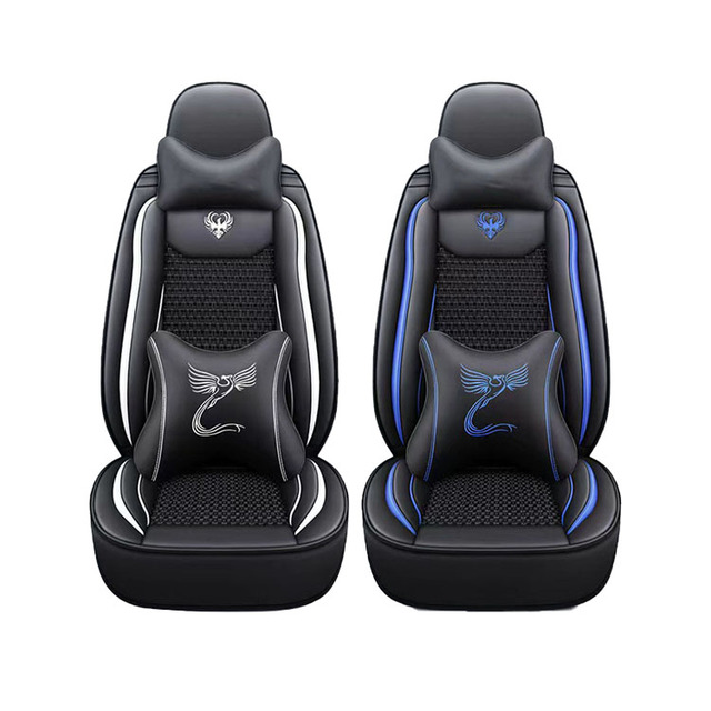 Fashion sports full leather Ice silk Luxury wholesale production fashion personalized 5 seat car seat covers universal