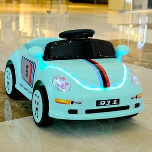 Auto Eléctrico para Niños con Función de Educación Temprana, Tracción Única, 6V4, Diseño Retro de Escarabajo, Vehículo Eléctrico de Cuatro Ruedas para Niños - Product Image 2