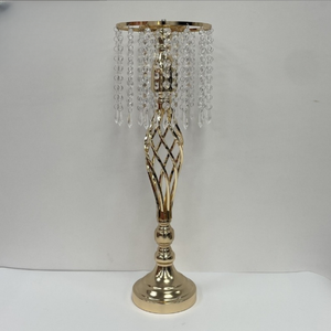 Vasi per Fiori in Cristallo Dorato di Lusso Moderni, Supporti per Decorazioni da Tavolo, Centrotavola Eleganti per Feste e Casa - Product Image 2