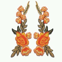 Créateur de mode fleur feuille broderie Applique bricolage vêtement Costume robe de mariée décoratif brodé Motif Patch autocollant