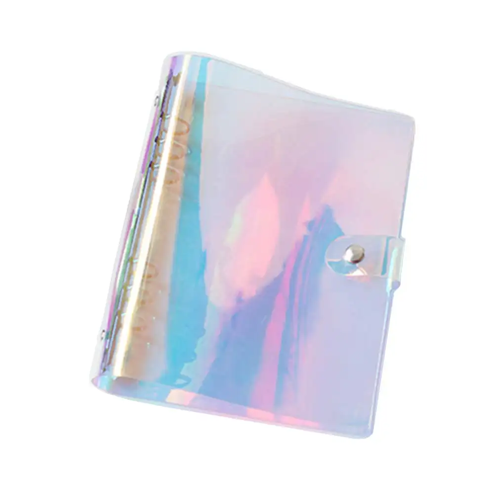 Holographic Agenda Reusable Spiral Notebook with Transparent Cover Binding